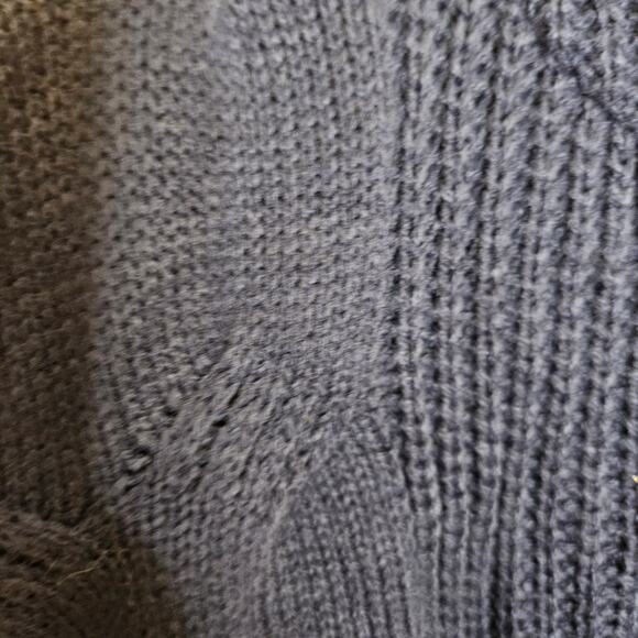 Dazy Size Extra Large XL Blue Sweater Crop Top String Hoody Hood - Picture 5 of 9